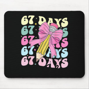 67 Days Of School Girls Coquette Bow 67th Day Of S Mouse Pad