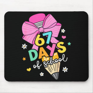 67 Days Of School Girls Coquette Bow 67th Day Of S Mouse Pad