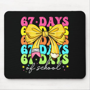 67 Days Of School Girls Coquette Bow 67th Day Of S Mouse Pad