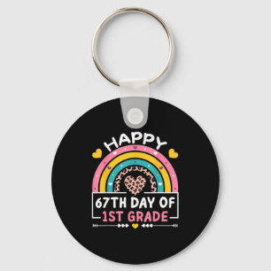 67 Days Of School Happy 67th Day Of 1st Grade Teac Key Ring