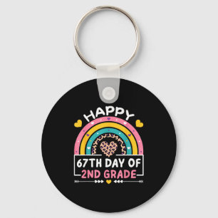 67 Days Of School Happy 67th Day Of 2nd Grade Teac Key Ring