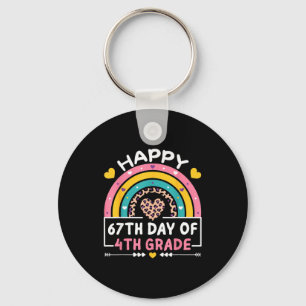 67 Days Of School Happy 67th Day Of 4th Grade Teac Key Ring