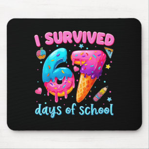67 Days Of School I Survived Teachers Students 100 Mouse Pad