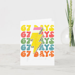 67 Days Of School Lightning Bolt Pencil Teachers S Card