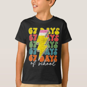 67 Days Of School Lightning Bolt Pencil Teachers S T-Shirt