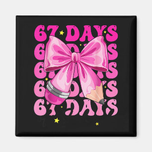 67 Days Of School Pencil Coquette Bow 67th Day Of Magnet