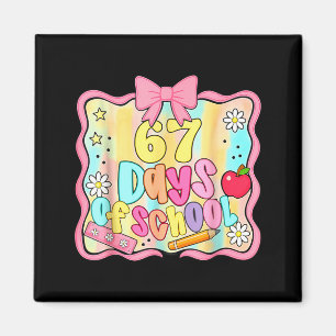 67 Days Of School Preppy 67th Day Of School Teache Magnet