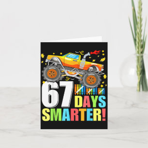 67 Days Of School Smarter Funny Six Seven Monster  Card