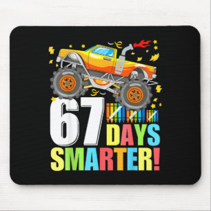 67 Days Of School Smarter Funny Six Seven Monster  Mouse Pad