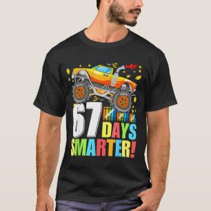 67 Days Of School Smarter Funny Six Seven Monster  T-Shirt