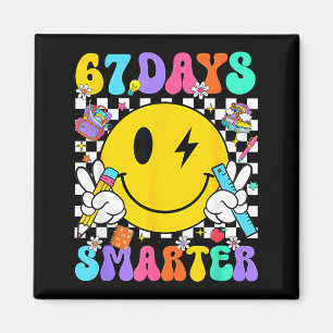 67 Days Of School Smile Face 67 Days Smarter Teach Magnet