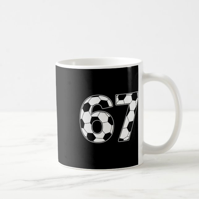 67 Days Of School Teachers Students Soccer  Coffee Mug (Right)