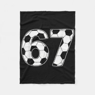 67 Days Of School Teachers Students Soccer  Fleece Blanket
