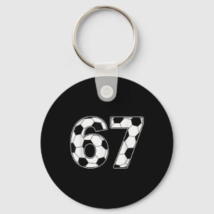 67 Days Of School Teachers Students Soccer Key Ring