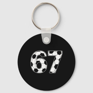 67 Days Of School Teachers Students Soccer Key Ring