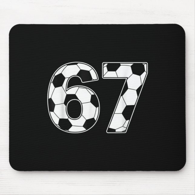 67 Days Of School Teachers Students Soccer  Mouse Pad (Front)