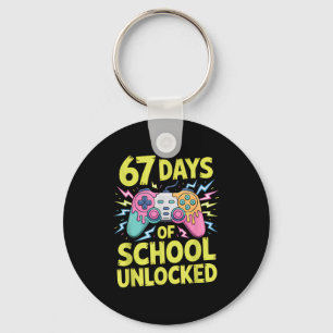 67 Days Of School Unlocked Gamer Gaming Boys Ice C Key Ring