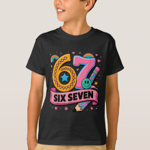 67 Days School 67 Six Seven Funny 67 Teachers Stud T-Shirt