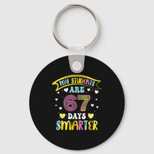 67 Days Smarter 67 Days Of School 6 7 Meme Teacher Key Ring