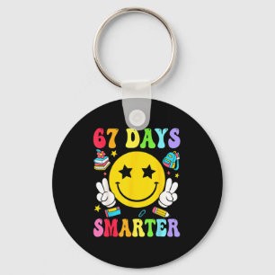 67 Days Smarter 67 Days Of School Teacher Student  Key Ring