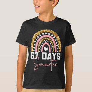 67 Days Smarter Days Of School Survived Rainbow Le T-Shirt