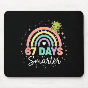 67 Days Smarter Funny Dragon Rainbow Kids 67 Meme Mouse Pad