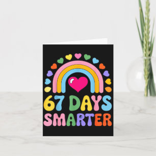 67 Days Smarter Happy Teacher Back To School Celeb Card