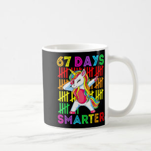 67 Days Smarter Kids Girls Unicorn 67th Day Of Sch Coffee Mug