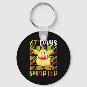 67 Days Smarter Little Monster 67th Day School Gir Key Ring