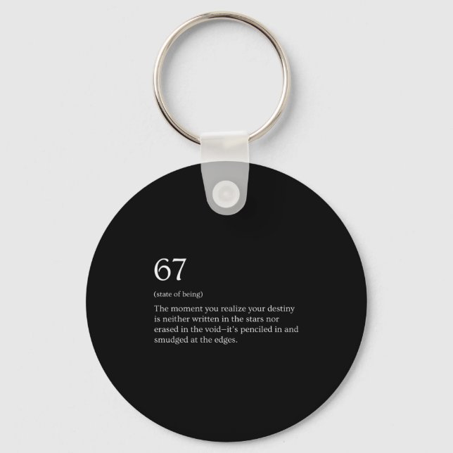 67 Definition Meme  Key Ring (Front)