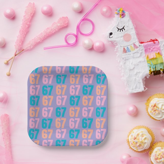 67 Disposable Plates (Party)