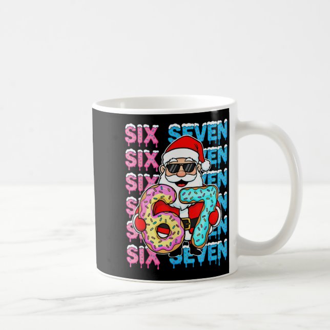 67 Donut Christmas Funny Six Seven Meme Santa Kids Coffee Mug (Right)