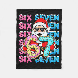 67 Donut Christmas Funny Six Seven Meme Santa Kids Fleece Blanket