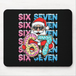 67 Donut Christmas Funny Six Seven Meme Santa Kids Mouse Pad