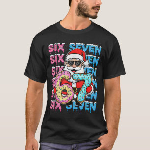 67 Donut Christmas Funny Six Seven Meme Santa Kids T-Shirt