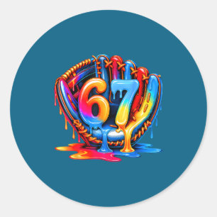 67 Drip Baseball Life Style 101 Apparel Youth Drip Classic Round Sticker