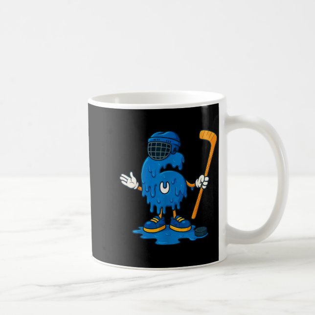 67 Drip Ice Cream Hockey Player  Coffee Mug (Right)