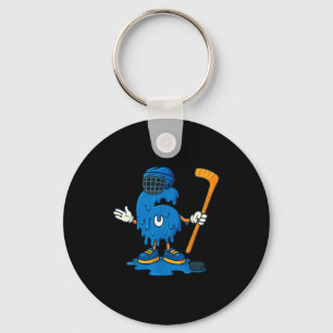 67 Drip Ice Cream Hockey Player  Key Ring