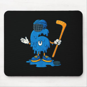 67 Drip Ice Cream Hockey Player  Mouse Pad