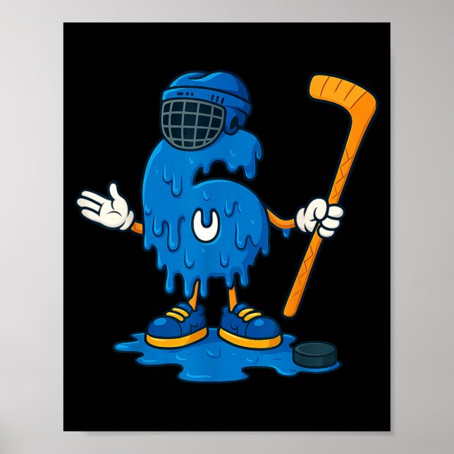 67 Drip Ice Cream Hockey Player  Poster (Front)