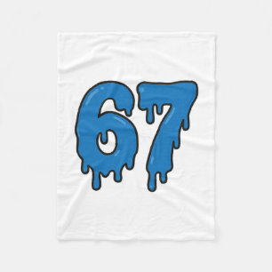 67 Drip Melt Six Seven Meme Alpha Gen Slang Funny Fleece Blanket