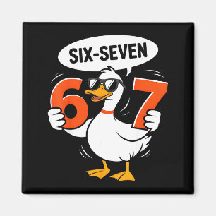 67 Duck Meme Funny Six Seven Gen Alpha Slang Cool Magnet