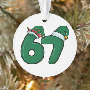 67 Elves Santa Christmas Ornament
