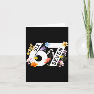 67 Floral Flower Gen 67th Birthday Number 67 Card