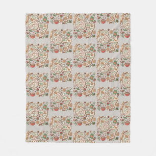 67 Funny 6 7 Six Seven Gingerbread Cookie Holiday Fleece Blanket