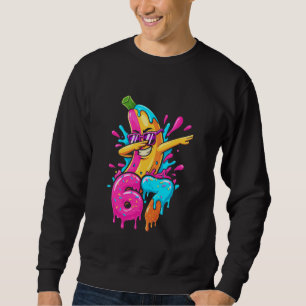 67 Funny Baseball Dabbing Banana 6 7 Dripping Ice  Sweatshirt
