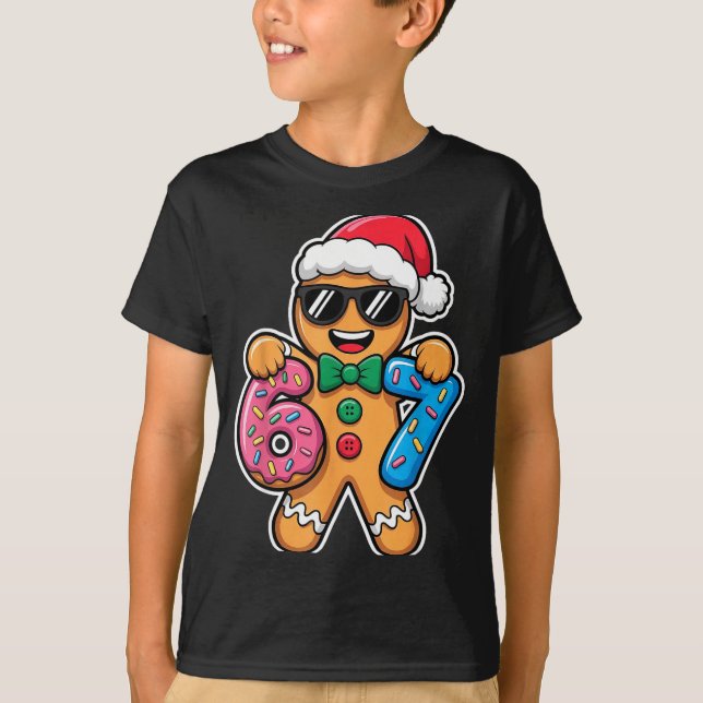 67 Funny Christmas Boys Kids Xmas Six Seven Ginger T-Shirt (Front)