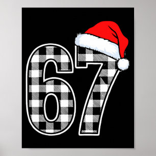 67 Funny Christmas Plaid Kids Xmas 6 7  Poster