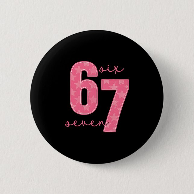 67 Funny Meme  6 Cm Round Badge (Front)