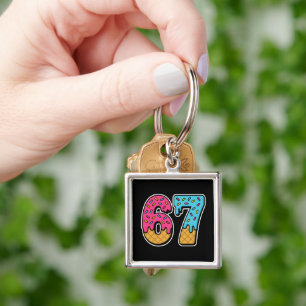 67 Funny Meme Ice Cream Six Seven Gen Alpha Key Ring